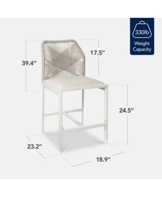 Set of 2 Indoor Outdoor Counter Height Barstools