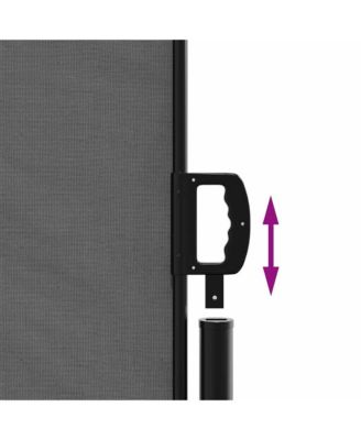 Retractable Side Awning Anthracite 100% polyester with a PU coating