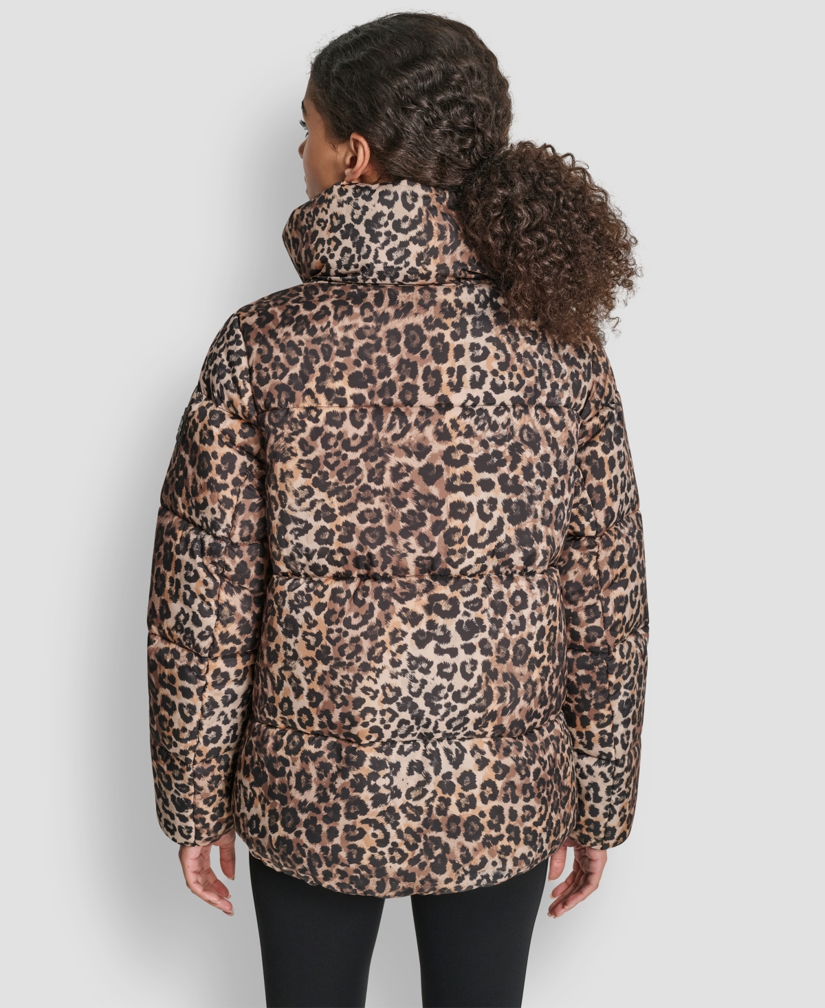 Dkny Women's Oversized Collar Quilted Puffer Jacket