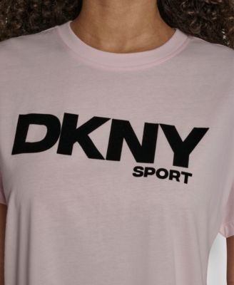 Women's Flocked Logo Drop Shoulder T-Shirt