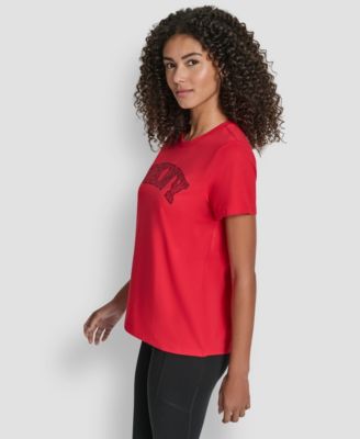 Women's Arched Exploded Rhinestone Crewneck T-Shirt