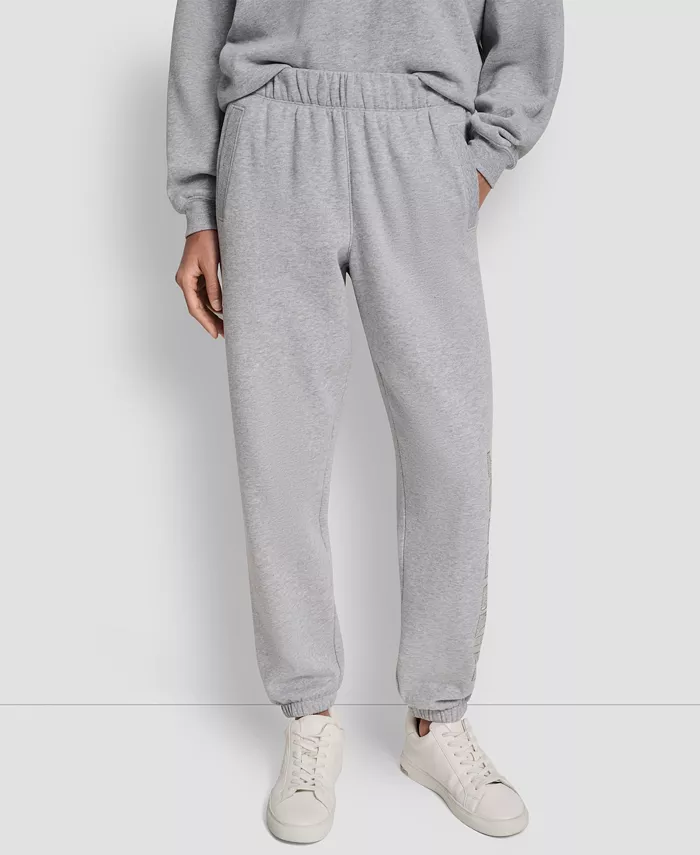 Women's Exploded Rhinestone Varsity Logo High Rise Relaxed Jogger