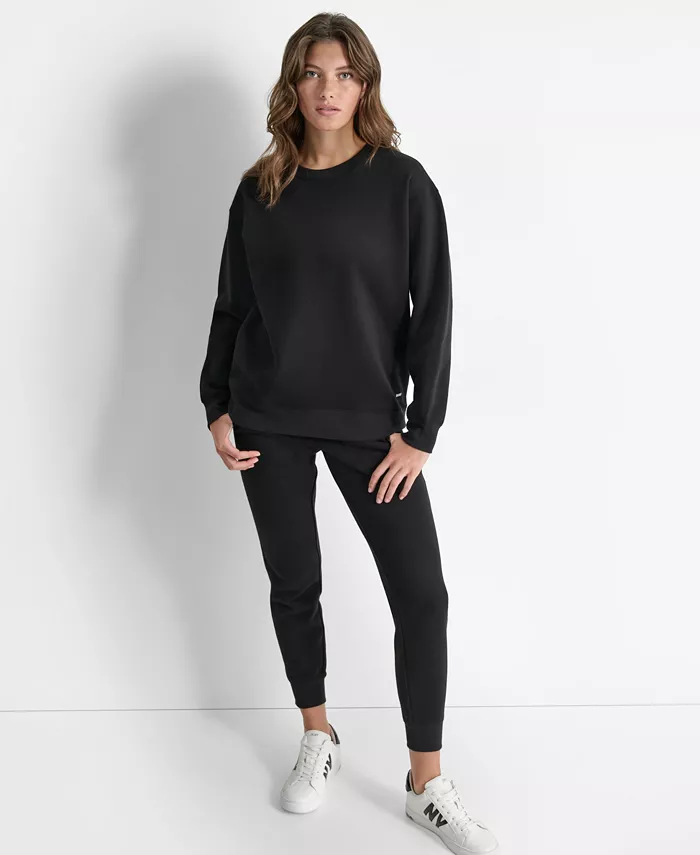 Women's Tonal Logo Patch Crewneck Sweatshirt - thumbnail 7