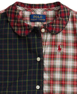Girls' 2T-6X Plaid Poplin Shirtdress