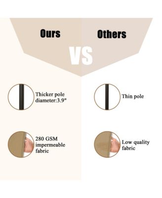 10 FT Luxury Square Cantilever Patio Umbrella, Navy Blue