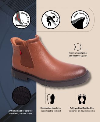 Men's Hudson Yards 2.0 Hands-Free Slip On Technology Leather Chelsea Boots