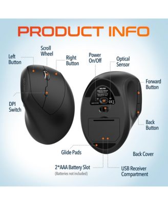 2.4G Connection (DMERGS12P-WB),12P Vertical Wireless Mouse
