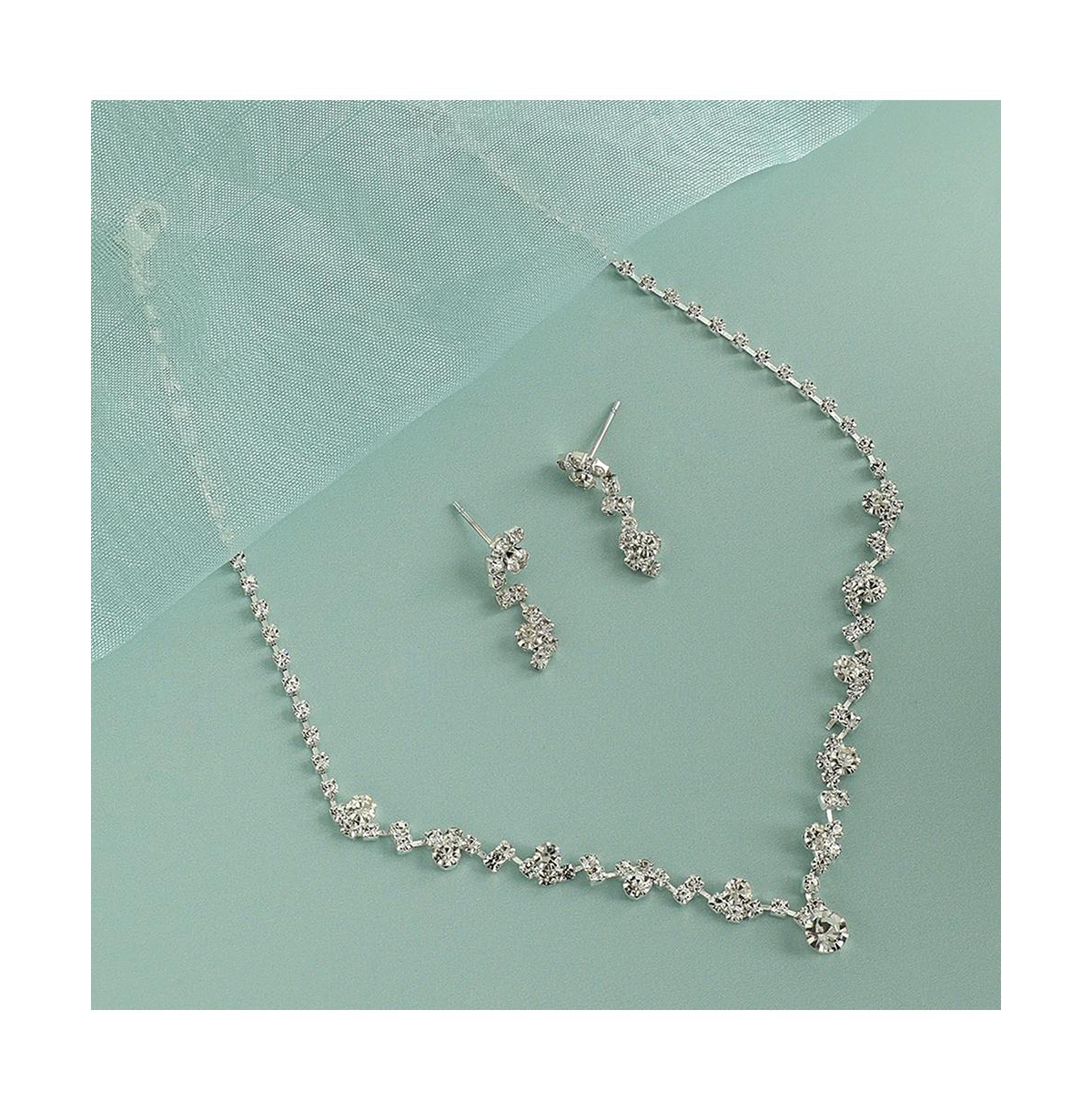 Sohi Opulent Stone Jewelry Suite In Silver