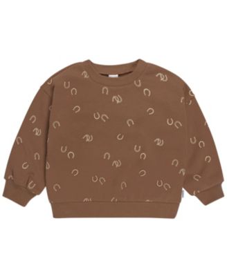 Toddler Boys 2-Piece Fleece Outfit Set, Brown Horseshoe