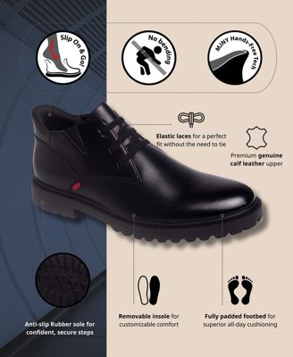 Men's Clark Road Hands-Free Slip On Technology Leather Laceup Chukka Boots