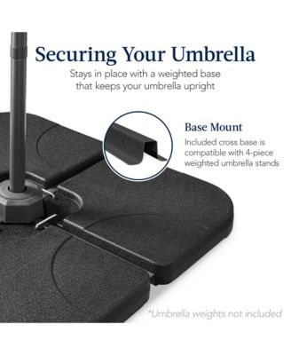 10ft 360° Rotating Cantilever Offset Hanging Patio Umbrella