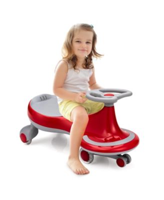 Wiggle Car Ride-on Toy with Flashing Wheels-Red