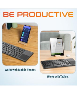 F75 Portable Foldable Bluetooth Keyboard with Sensitive Touchpad (DKBF75)