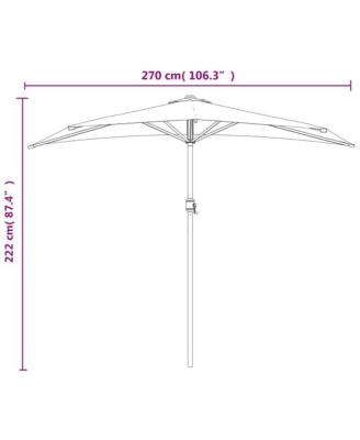Garden Parasol Green Polyester, Aluminum, Steel
