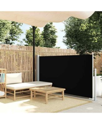 Side Awning Black Steel frame, 100% polyester with PU coating