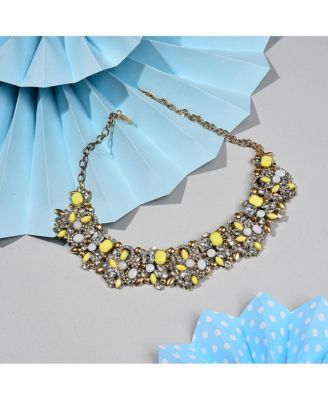 Women's Yellow  Stone Cluster Necklace