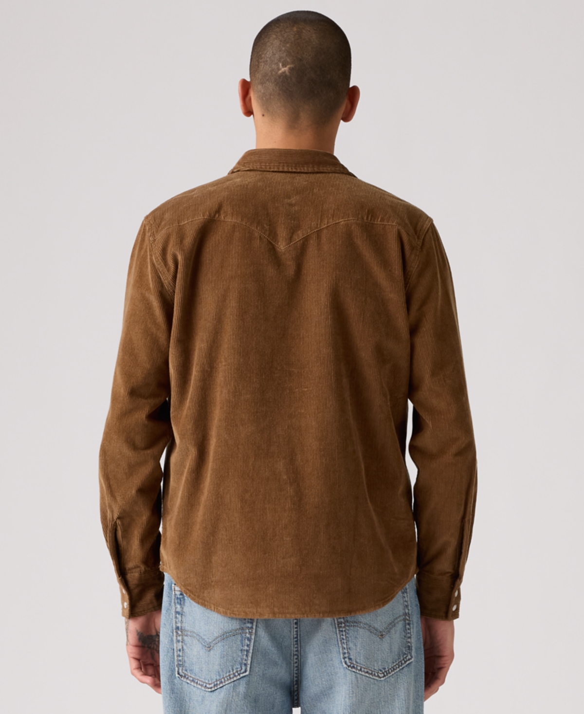 Levi's Men's Classic Standard Fit Western Shirt In Brown