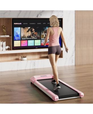 2.25 HP Walking Pad with LED Display and Remote Control-Pink