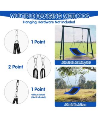 700lb Giant 60 Inch Platform Tree Swing for Kids and Adults-Blue