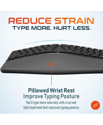 KB250 Ergonomic Keyboard with Wrist Rest Pad