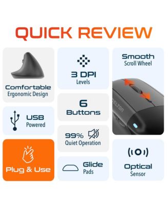 S38 Wired Ergonomic Mouse