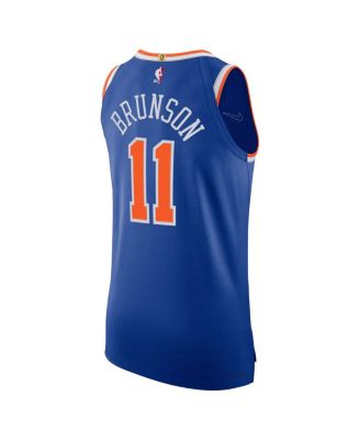 Men's Jalen Brunson Blue New York Knicks Authentic Player Icon Edition Jersey