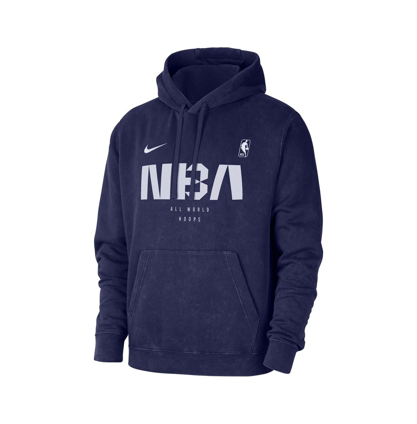Мужское худи Nike Blue NBA All World Hoops Club Washed Pullover — фото 3
