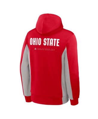 Men's Scarlet/Gray Ohio State Buckeyes Dri-FIT Game Full-Zip Hoodie Jacket