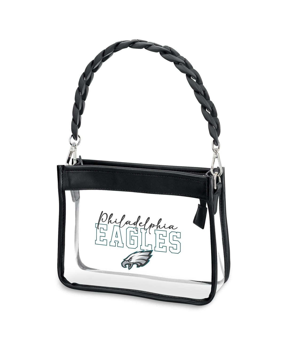 Wear By Erin Andrews Philadelphia Eagles Plastic Chain Mini Crossbody In Transparent