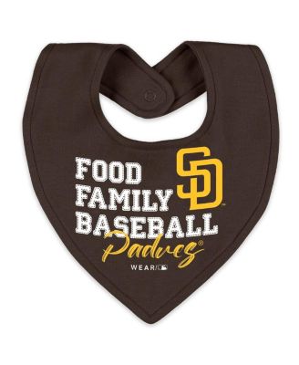 Baby Boys and Girls Heather Gray San Diego Padres Sleep and Play Full-Zip Sleeper Bib Set