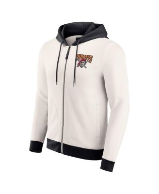 Men's Cream Pittsburgh Pirates Polar Fleece Full-Zip Hoodie