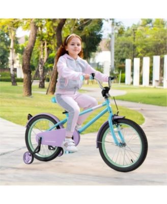 Kids Bike with Adjustable Handlebar and Saddle Purple-18 Inches