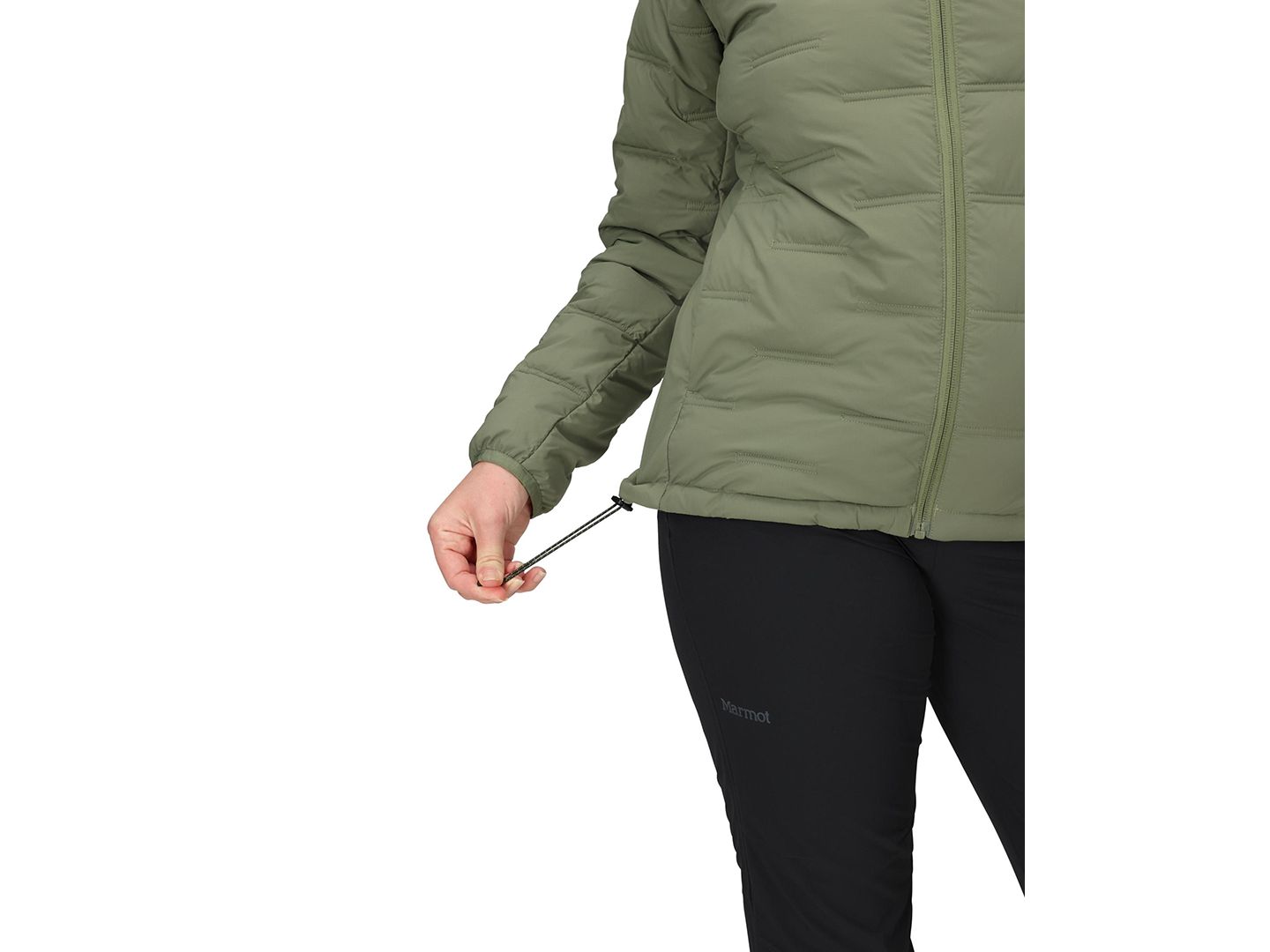 Женские куртки Marmot WarmCube® Active Novus Hoody, цвет: Оливковый — фото 2