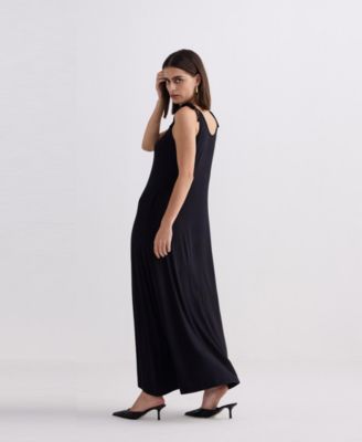 Women's Shoulder Tie-Detail Maxi Dress