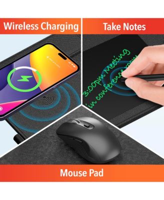 D101 Wireless Charging Mouse Pad with Foldable Phone Stand & Writing Pad (DMP101WC)