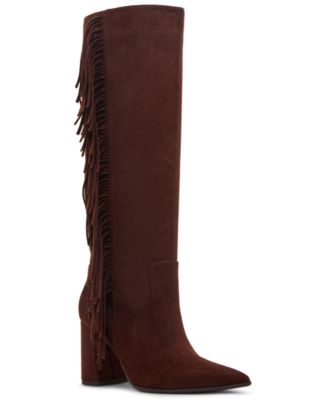 Madden Girl - Women's Shakke Knee-High Fringe Dress Boots