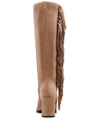 Women's Shakke Knee-High Fringe Dress Boots