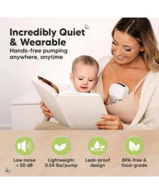 Pulse S10 Pro Breast Pump Hands Free, Electric Wearable Breastfeeding Pump, With Full Set Soft Silicone Flange Inserts