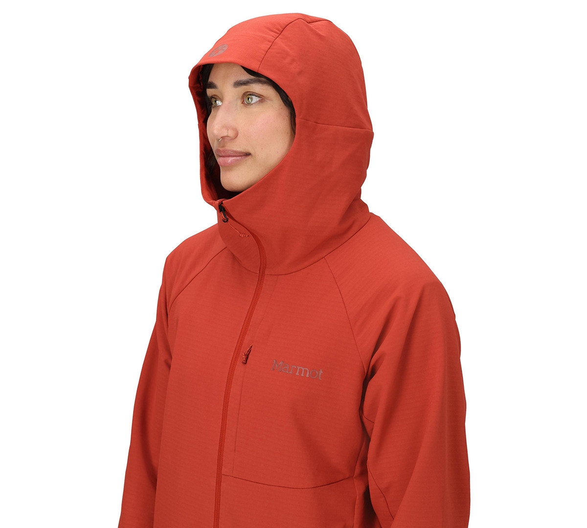 Marmot Women's Pinnacle Driclime Hooded Jacket In Red