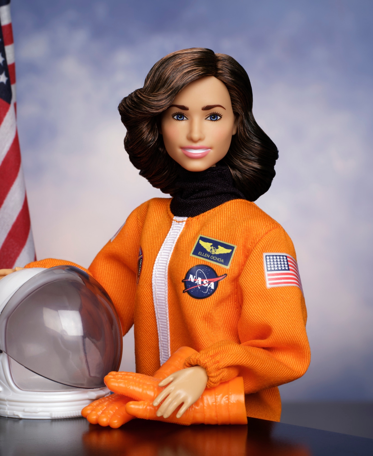 Barbie Ellen Ochoa  Inspiring Women Doll In Orange