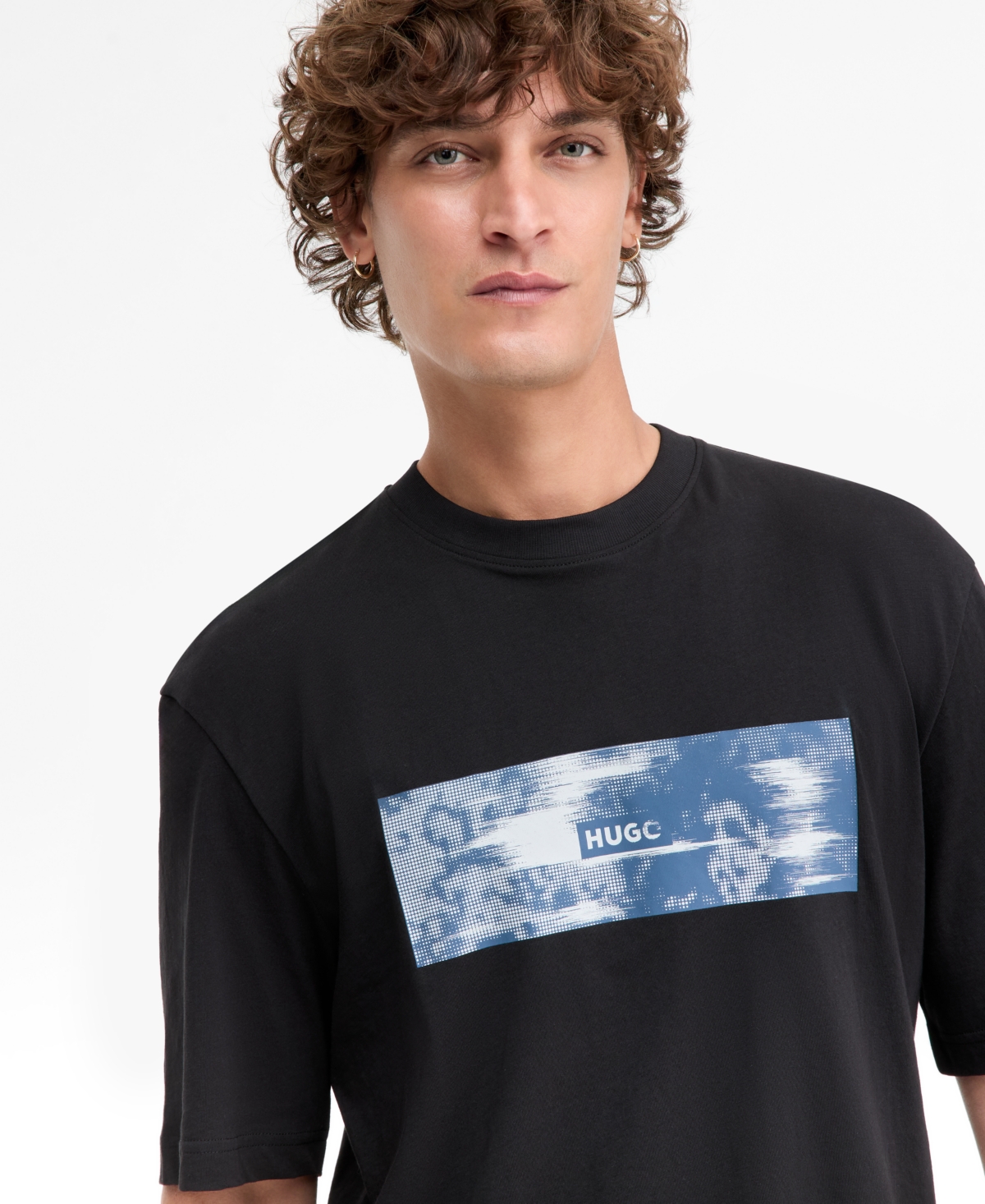 Hugo Boss Men's Cotton Napolux Short-Sleeve Crewneck Graphic T-Shirt
