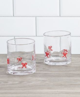 Bow Icon Glasses, Set of 2
