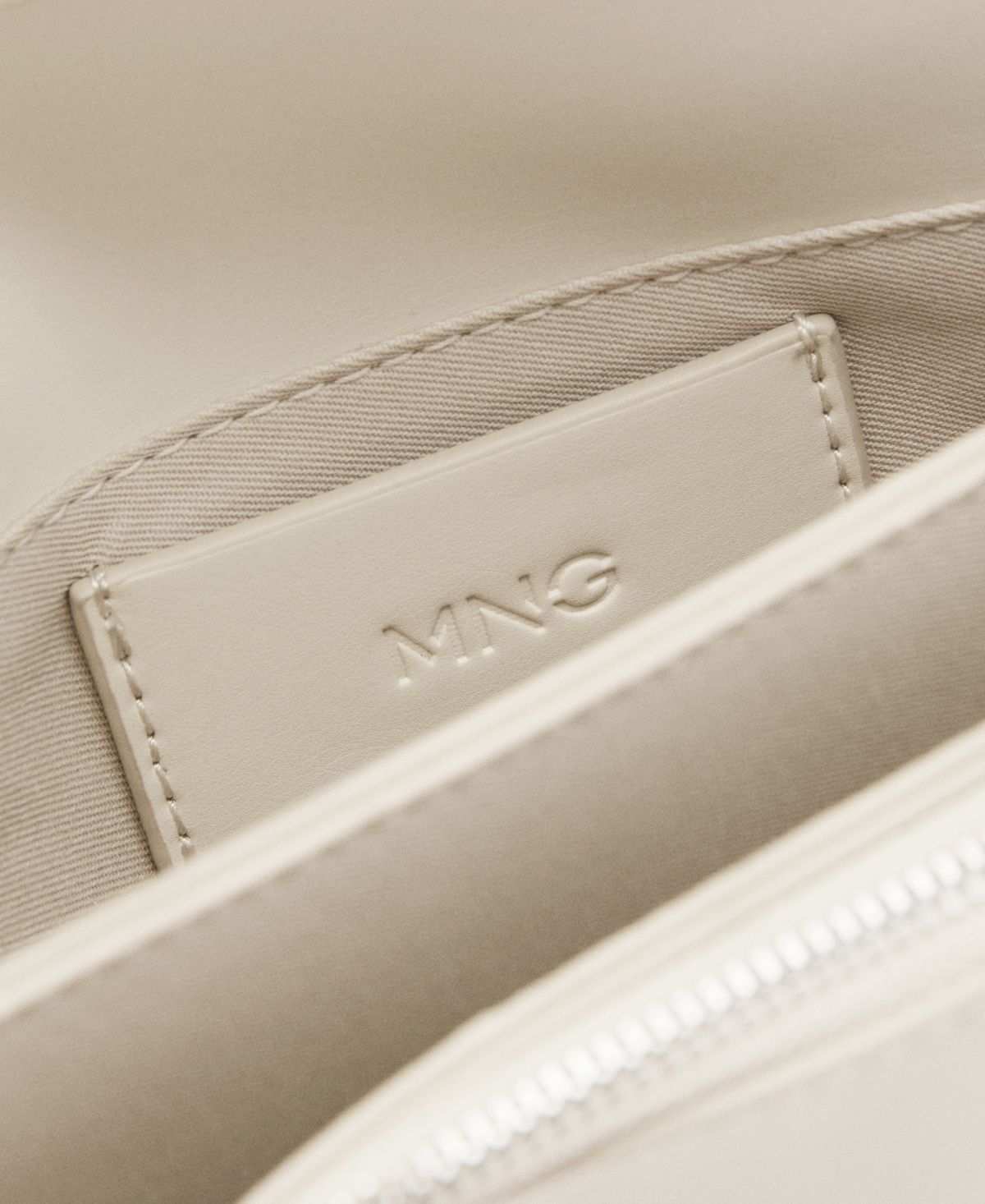 Mango Women's Flap Crossbody Bag In White