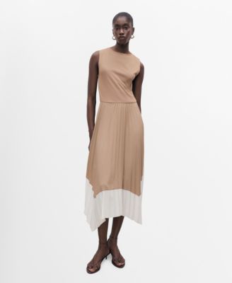 Women's Combined Pleated Dress