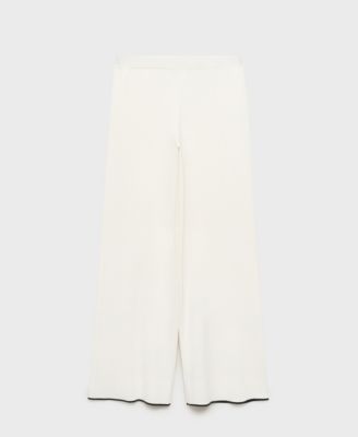 Women's Contrasting Low-Rise Knitted Pants