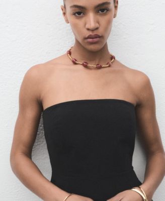 Women's Long Strapless Dress