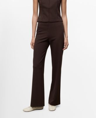 MANGO - Women's Elastic Waist Straight-Fit Pants
