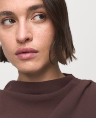 Women's Draped Neck and Belt Long Jumpsuit