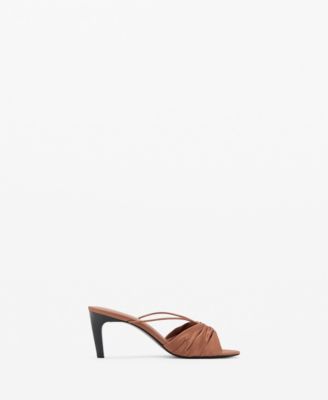 Women's Metallic Embellishment Satin High-Heeled Sandals