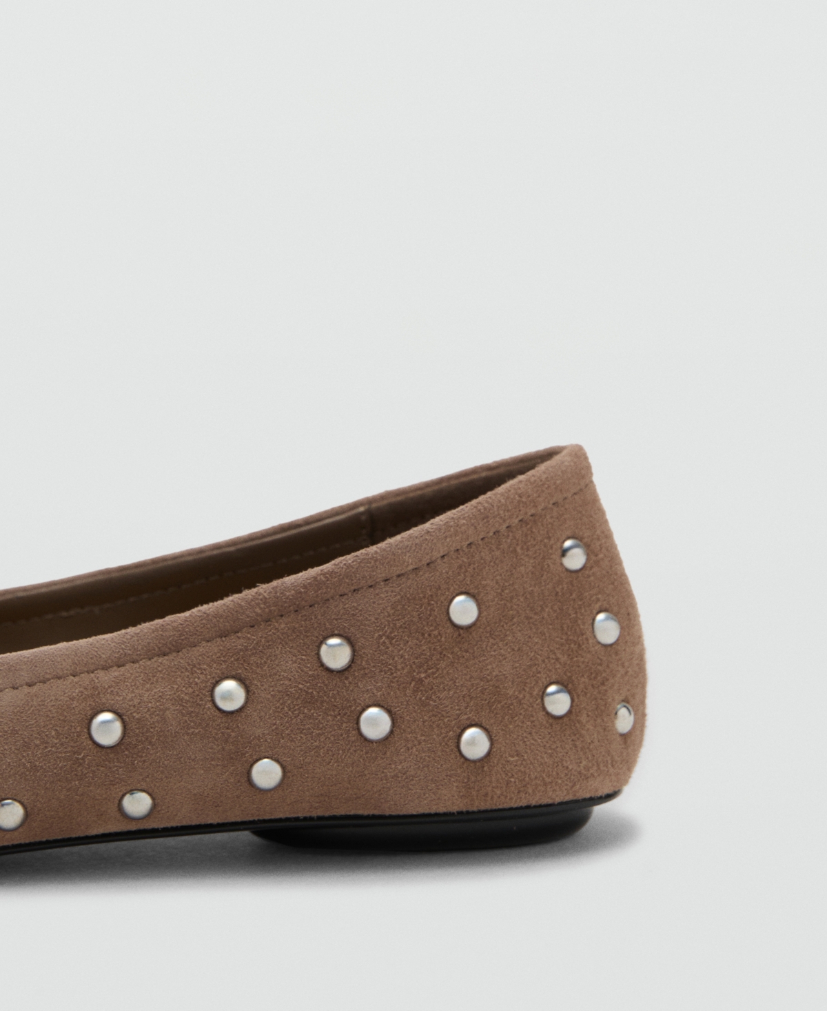 Mango Women's Studded Leather Ballet Flats In Multi
